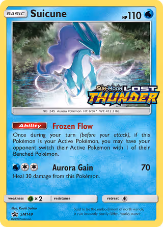 Suicune SM149 Pokemon card