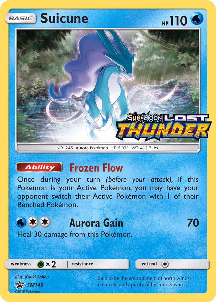 Suicune SM149 Pokemon card