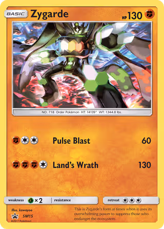 Zygarde SM15 Pokemon card