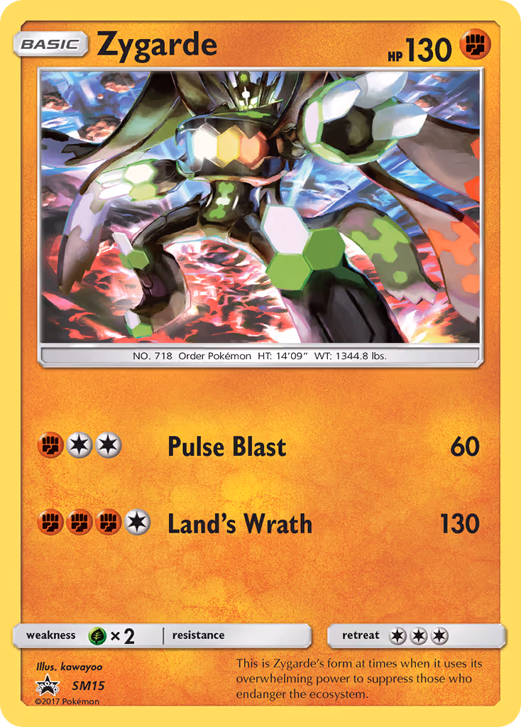 Zygarde SM15 Pokemon card