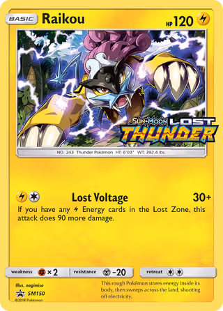 Raikou SM150 Pokemon card