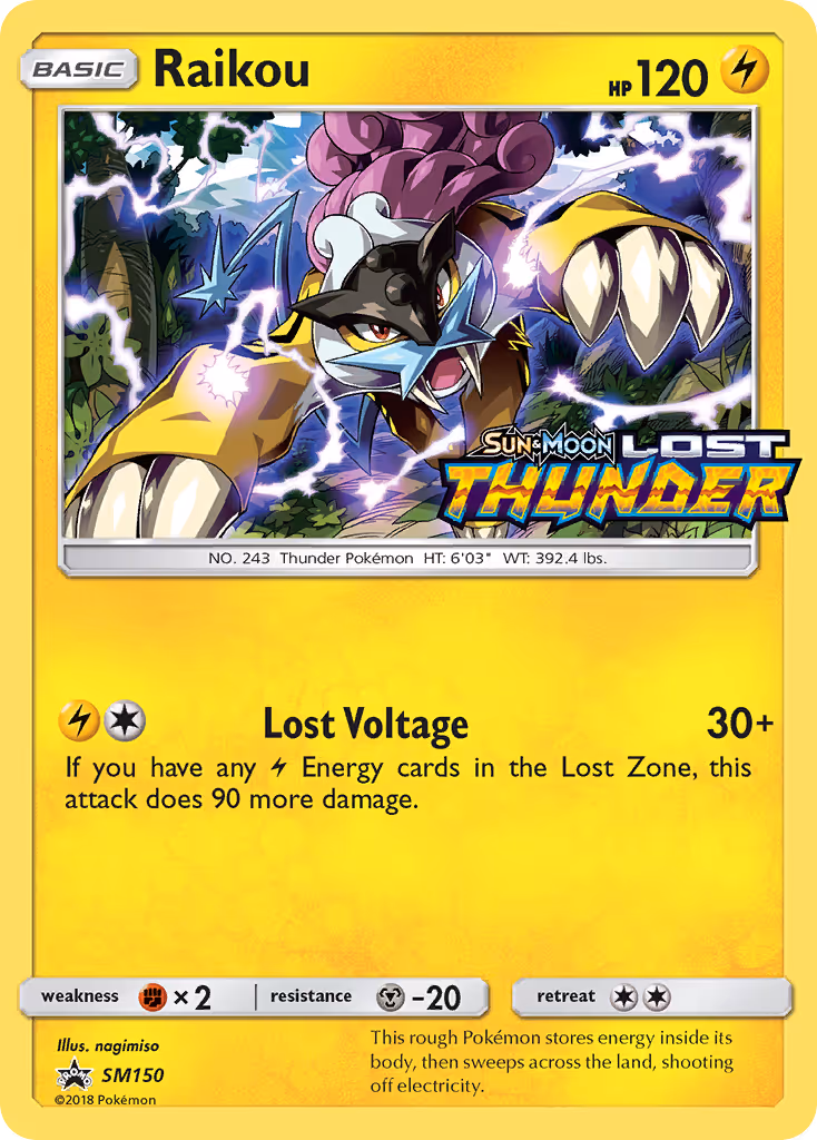 Raikou SM150 Pokemon card