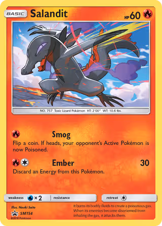 Salandit SM154 Pokemon card