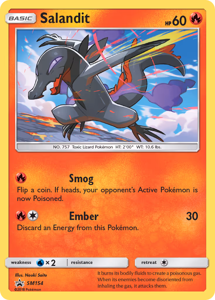 Salandit SM154 Pokemon card