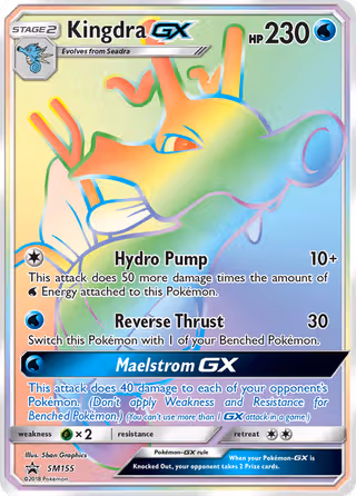 Kingdra GX SM155 Pokemon card
