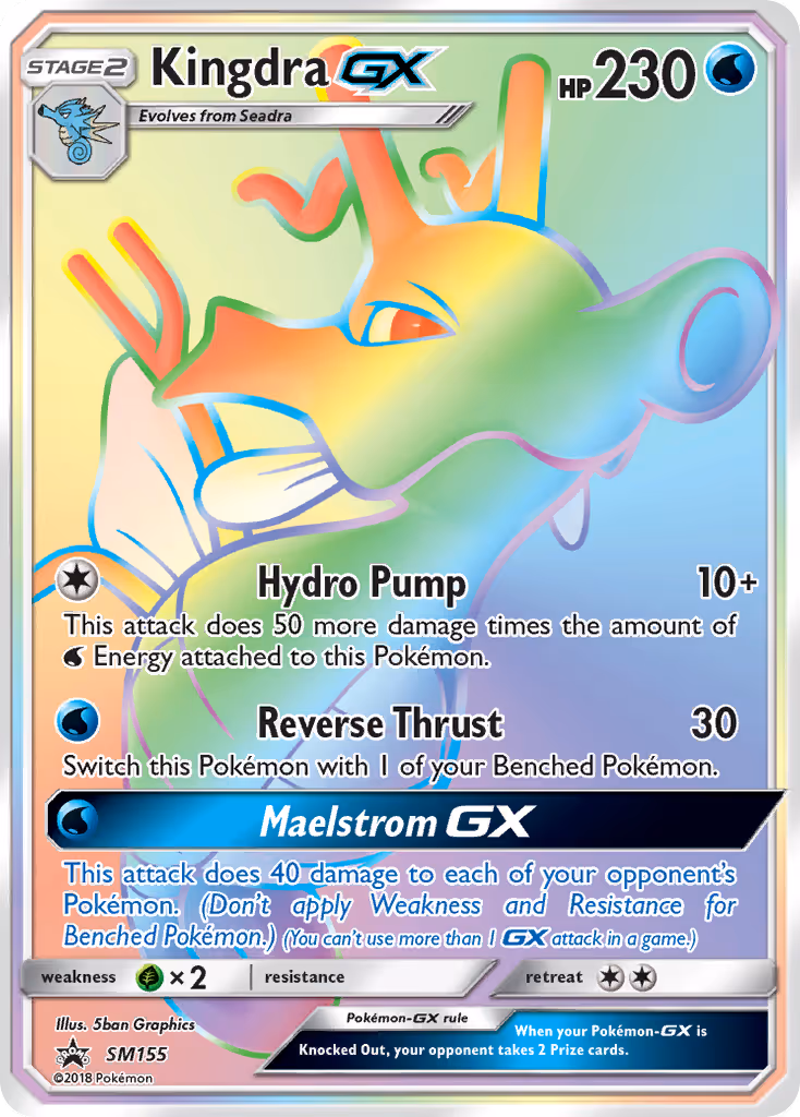 Kingdra GX SM155 Pokemon card