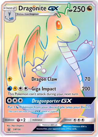 Dragonite GX SM156 Pokemon card