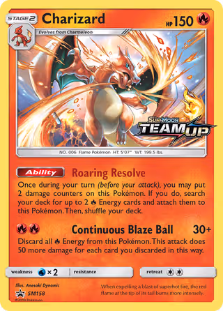 Charizard SM158 Pokemon card