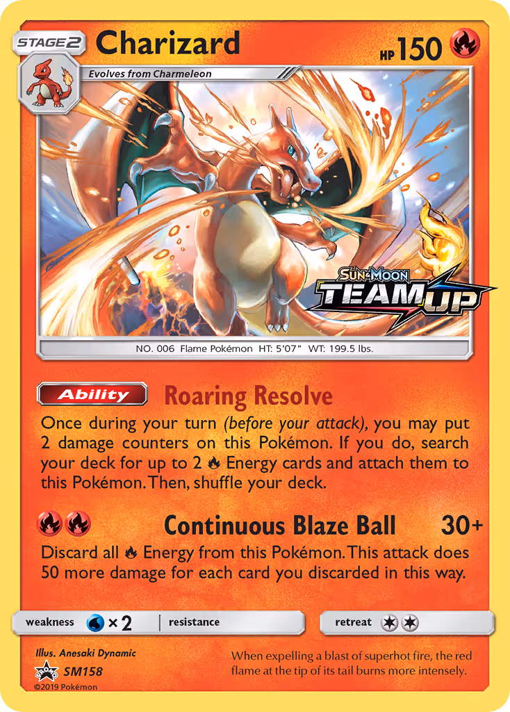 Charizard SM158 Pokemon card