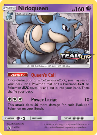 Nidoqueen SM160 Pokemon card