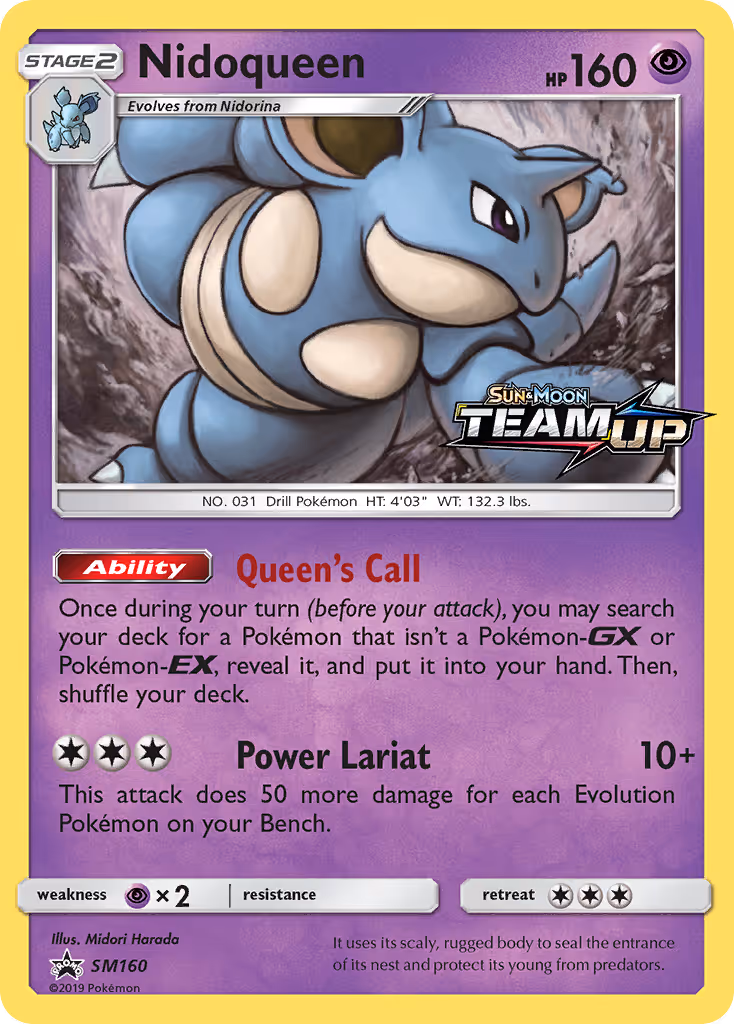 Nidoqueen SM160 Pokemon card