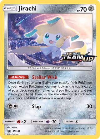 Jirachi SM161 Pokemon card