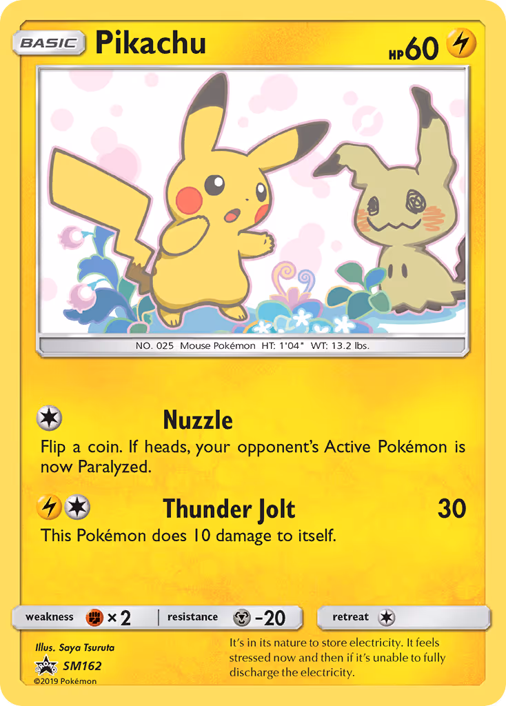 Pikachu SM162 Pokemon card