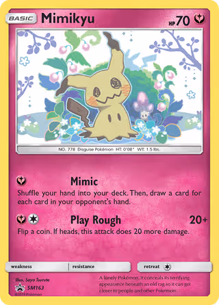 Mimikyu SM163 Pokemon card