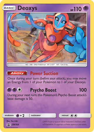 Deoxys SM164 Pokemon card