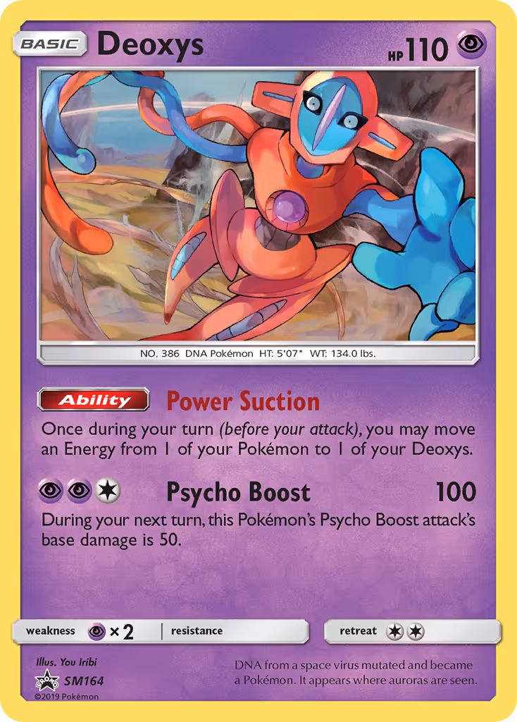 Deoxys SM164 Pokemon card