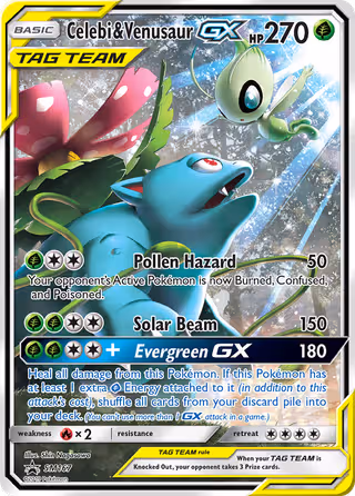 Celebi & Venusaur GX SM167 Pokemon card