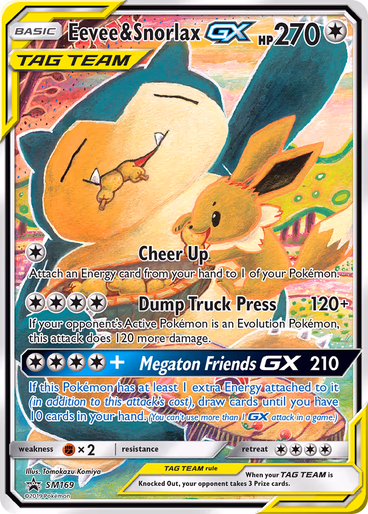 Eevee & Snorlax GX SM169 Pokemon card