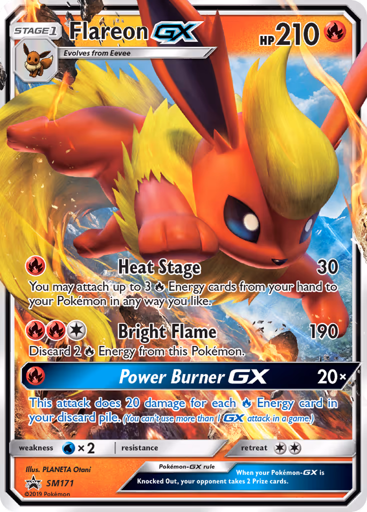 Flareon GX SM171 Pokemon card