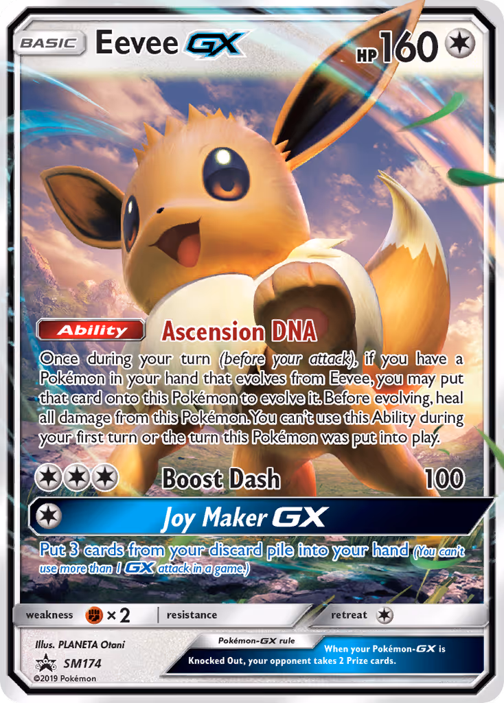 Eevee GX SM174 Pokemon card