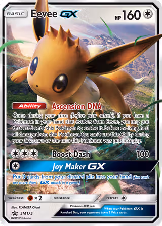 Eevee GX SM175 Pokemon card