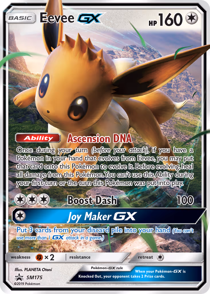 Eevee GX SM175 Pokemon card