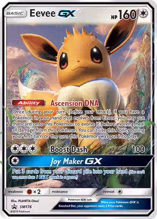 Eevee GX SM176 Pokemon card