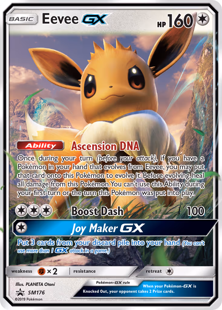 Eevee GX SM176 Pokemon card
