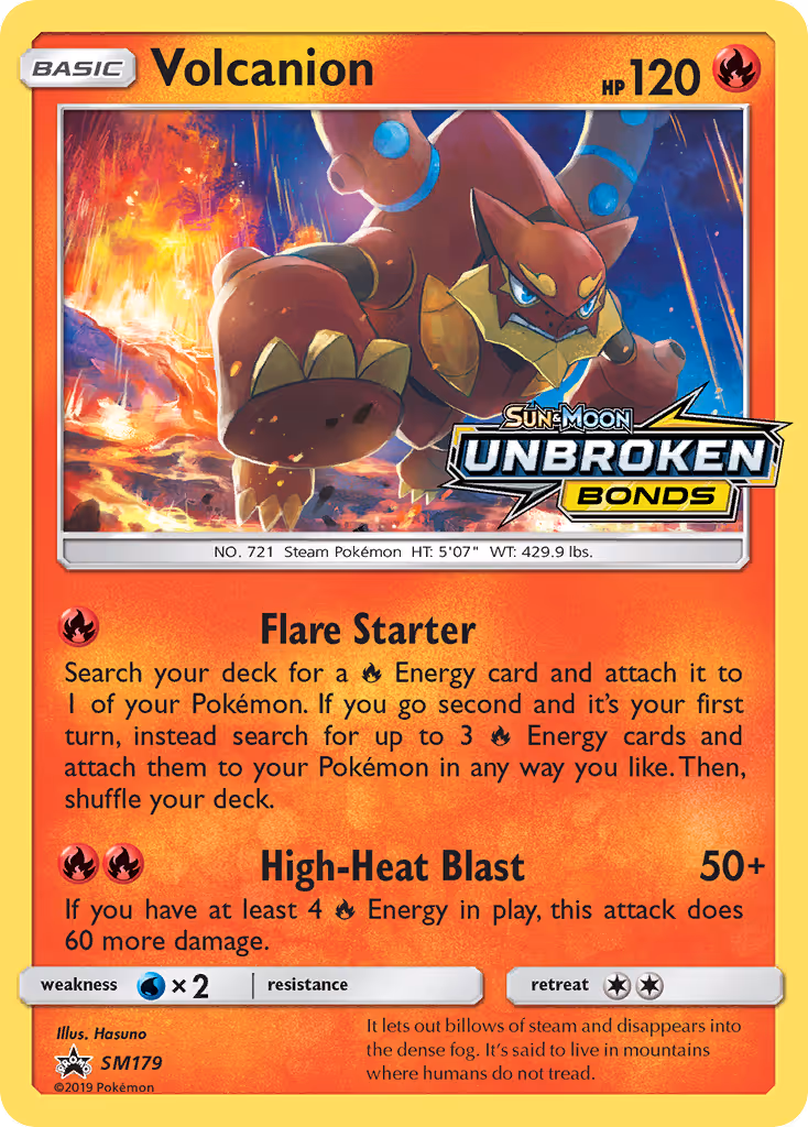 Volcanion SM179 Pokemon card