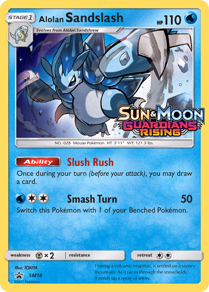 Alolan Sandslash SM18 Pokemon card