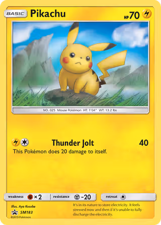 Pikachu SM183 Pokemon card