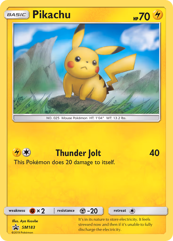 Pikachu SM183 Pokemon card