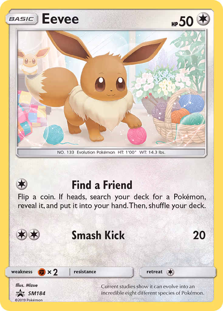 Eevee SM184 Pokemon card