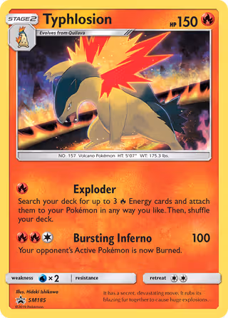 Typhlosion SM185 Pokemon card