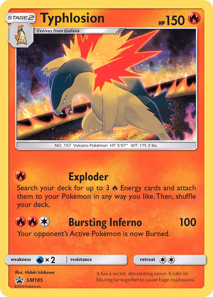 Typhlosion SM185 Pokemon card