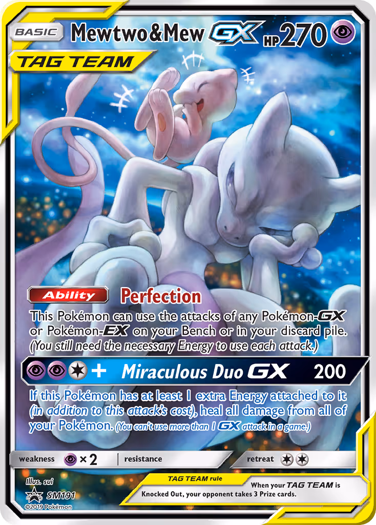 Mewtwo & Mew GX SM191 Pokemon card