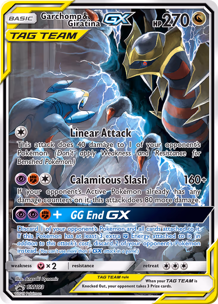 Garchomp & Giratina GX SM193 Pokemon card