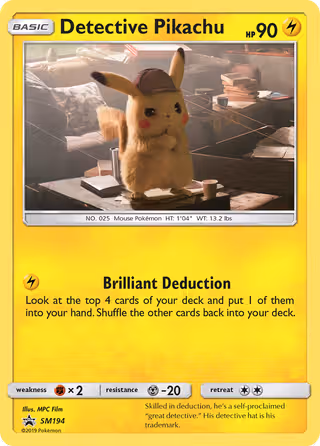 Detective Pikachu SM194 Pokemon card
