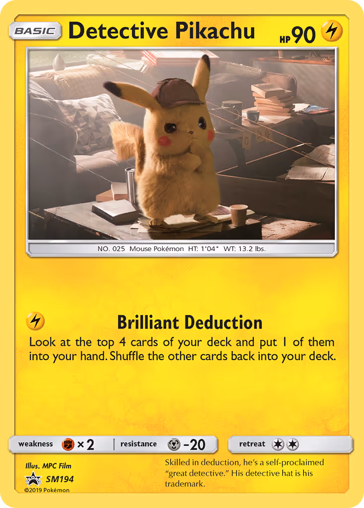 Detective Pikachu SM194 Pokemon card