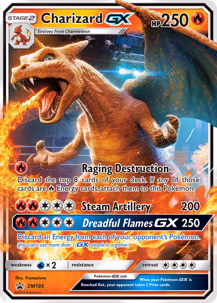 Charizard GX SM195 Pokemon card