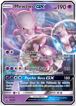 Mewtwo GX SM196 Pokemon card