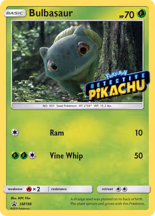 Bulbasaur SM198 Pokemon card