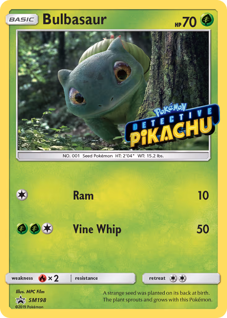 Bulbasaur SM198 Pokemon card