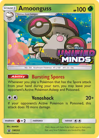 Amoonguss SM202 Pokemon card