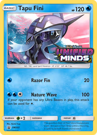 Tapu Fini SM203 Pokemon card