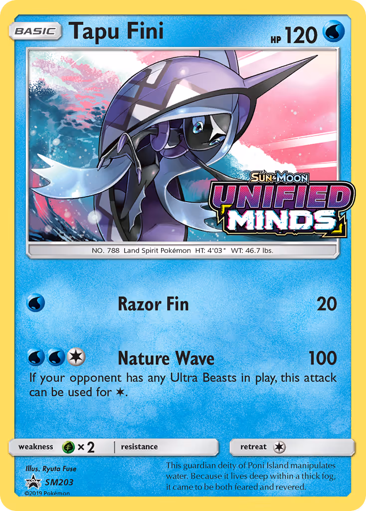 Tapu Fini SM203 Pokemon card