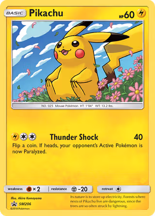 Pikachu SM206 Pokemon card