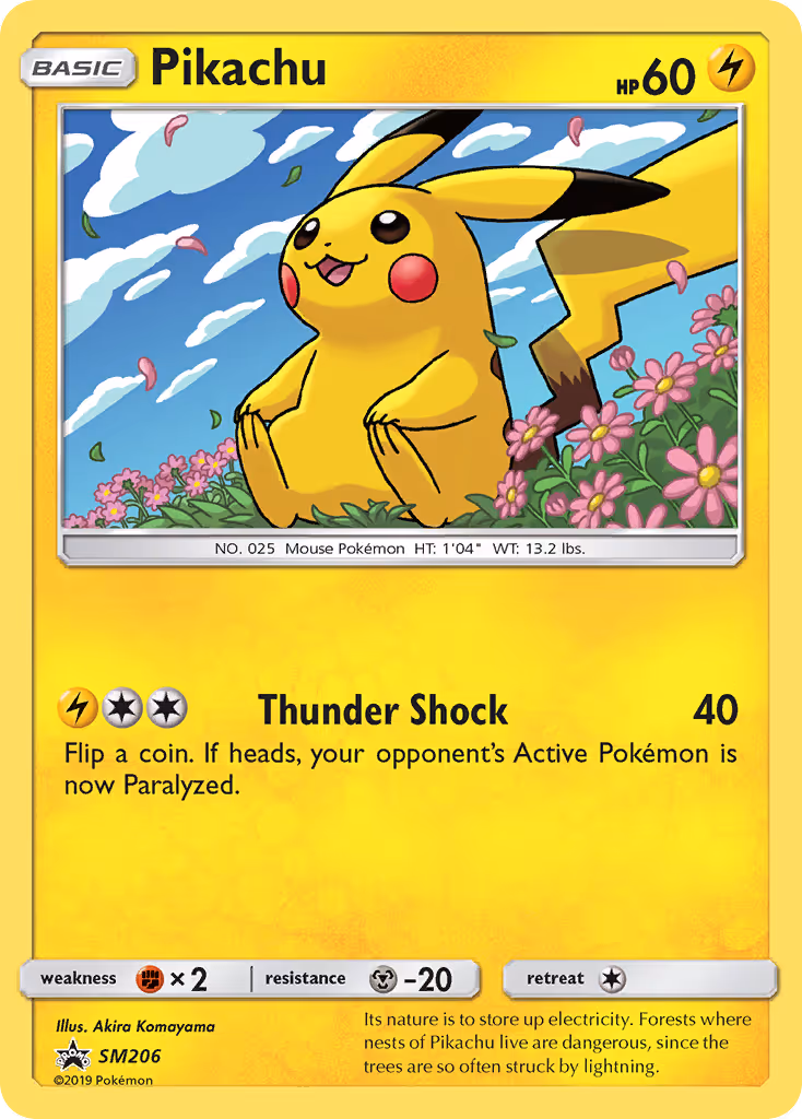 Pikachu SM206 Pokemon card