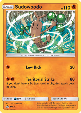 Sudowoodo SM207 Pokemon card