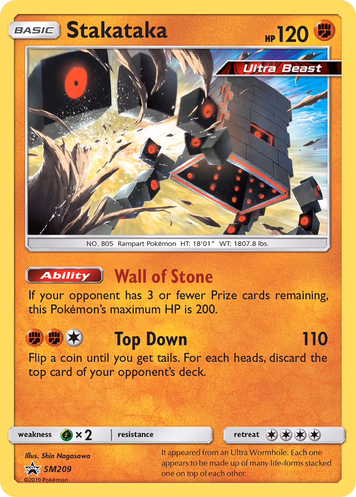 Stakataka SM209 Pokemon card